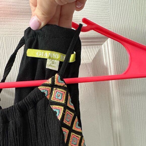 Gianni Bini Embroidered Black Dress Small - Picture 9 of 11